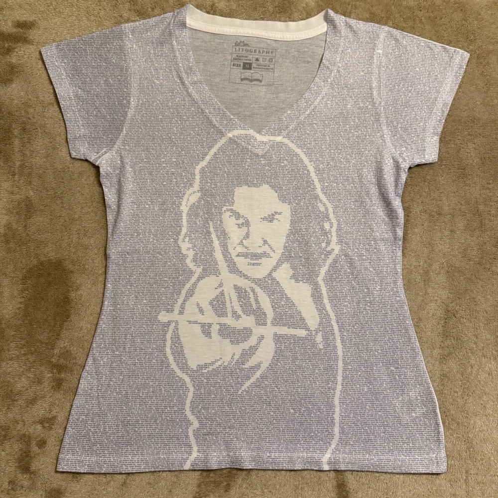 Litographs The Princess Bride Inigo Montoya Book Text V-Neck T-Shirt Womens M